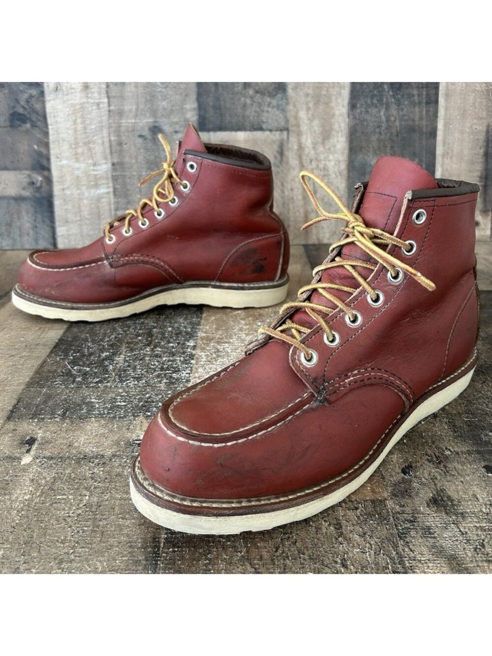 Red Wing 8131 Moc Toe Leather Lace Up Work Boots Mens 10 D
